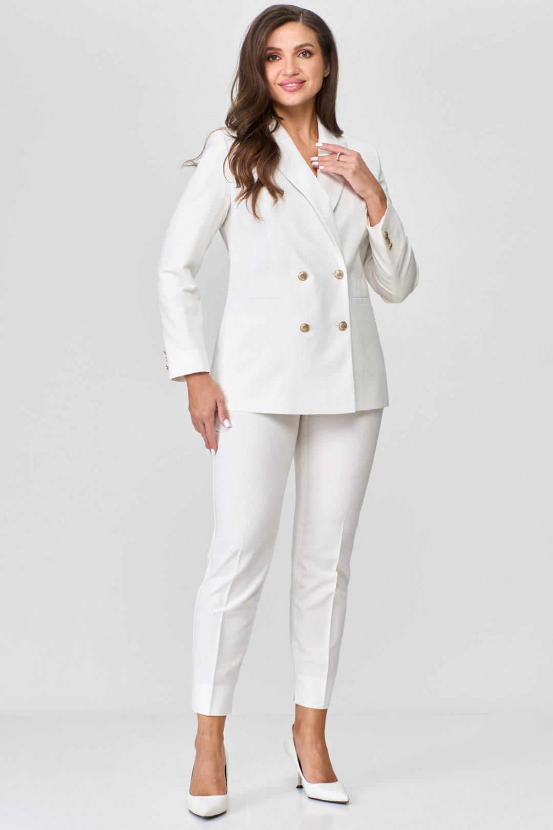 Костюм БелЭльСтиль 724+595 бело-молочный - фото 3